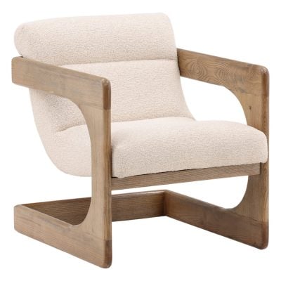 Bridges Cream Performance Fabric Ash Wood Chair