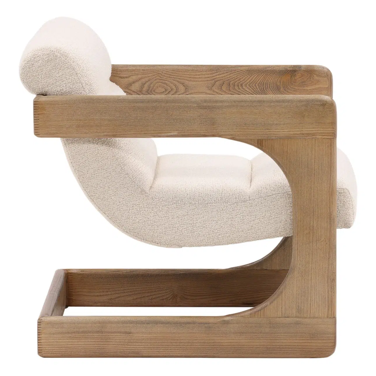 Bridges Cream Performance Fabric Ash Wood Chair