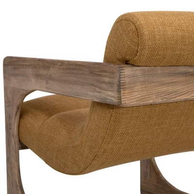 Bridges Mustard Performance Fabric Ash Wood Chair