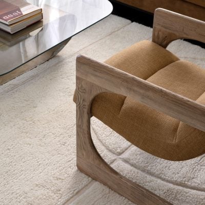 Bridges Mustard Performance Fabric Ash Wood Chair
