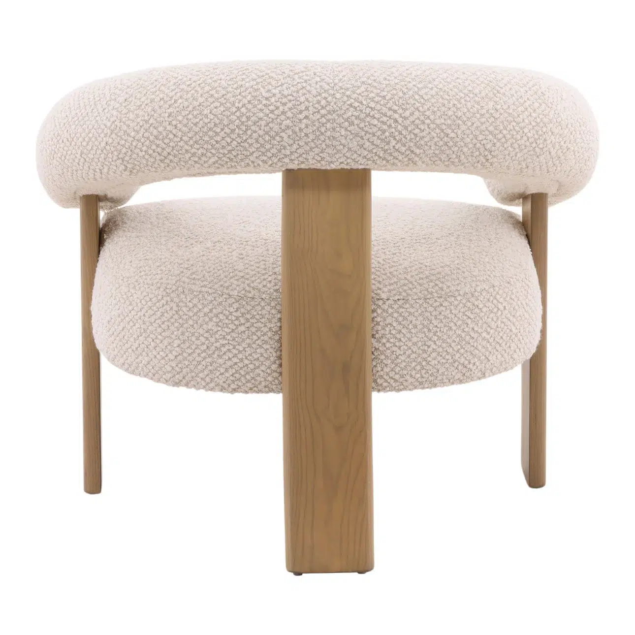 Frankie Cream Boucle & Natural Wood Accent Chair