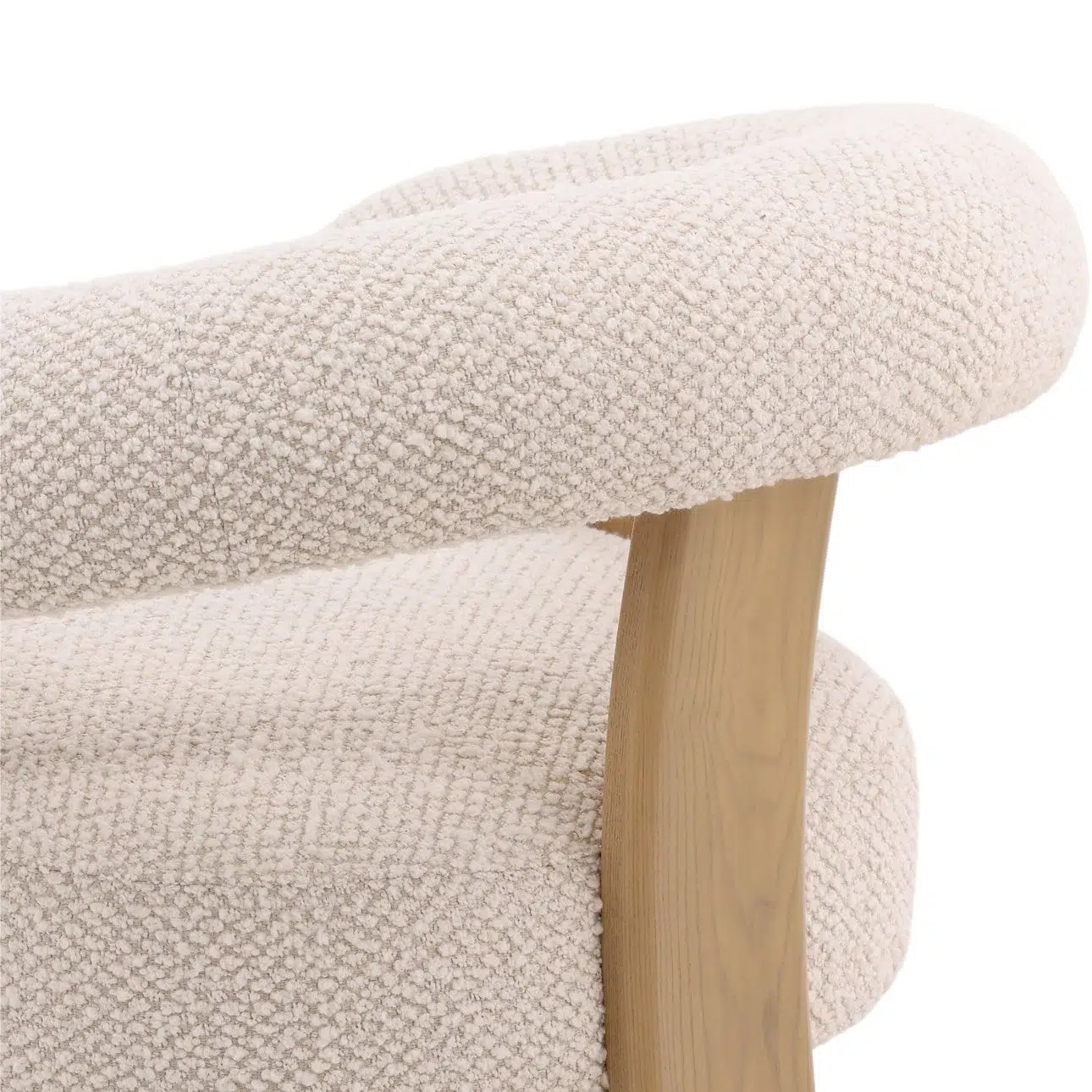 Frankie Cream Boucle & Natural Wood Accent Chair