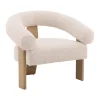 Frankie Cream Boucle & Natural Wood Accent Chair
