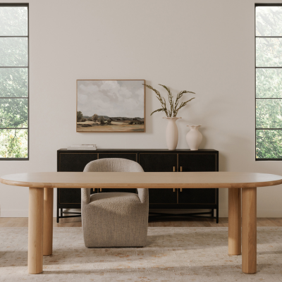 Milo Light Natural Oak Wood Dining Table