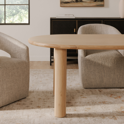 Milo Light Natural Oak Wood Dining Table