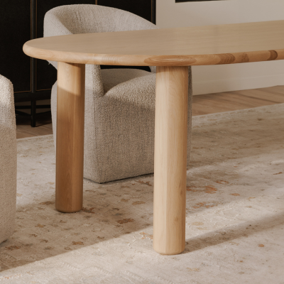 Milo Light Natural Oak Wood Dining Table