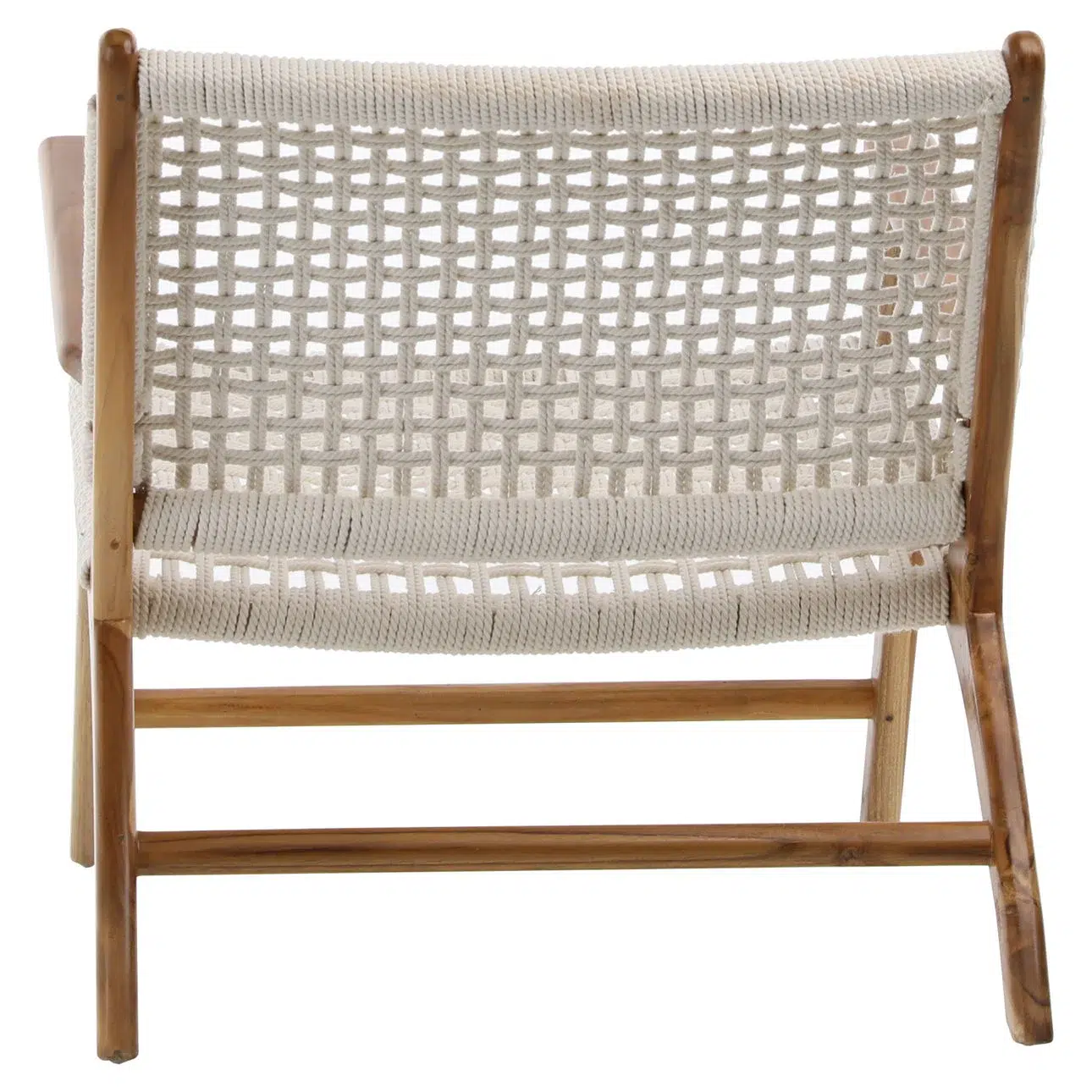 Calvin Natural Wood & White Rope Chair