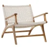 Calvin Natural Wood & White Rope Chair
