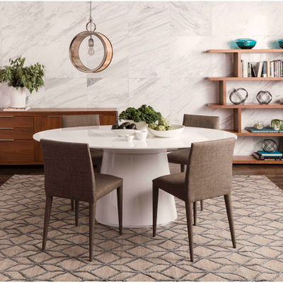 Otago Oval Gloss White Dining Table