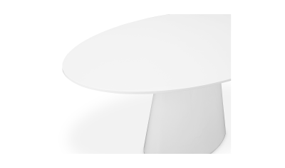 Otago Oval Gloss White Dining Table