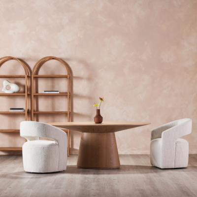 Otago Oval Natural Oak Wood Dining Table