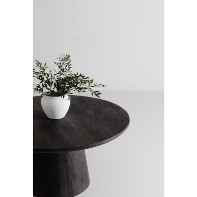 Cember Black Mango Round Dining Table