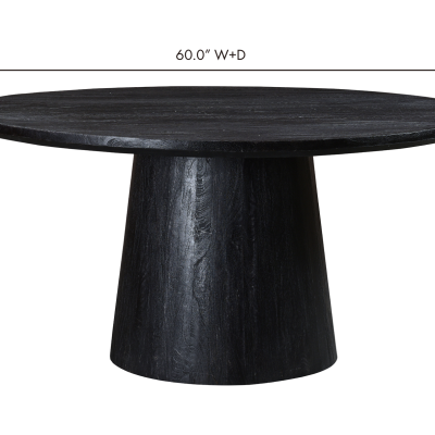 Cember Black Mango Round Dining Table