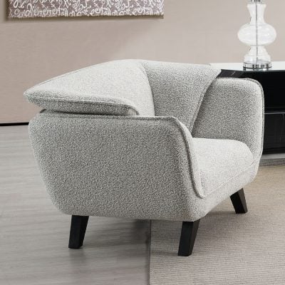 Nayeli Gray Boucle Contemporary Chair