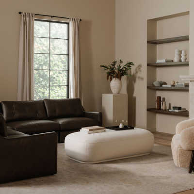 Devlin White Fur Large Lounge Chair