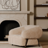 Devlin White Fur Large Lounge Chair