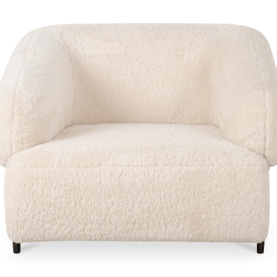 Devlin White Fur Large Lounge Chair