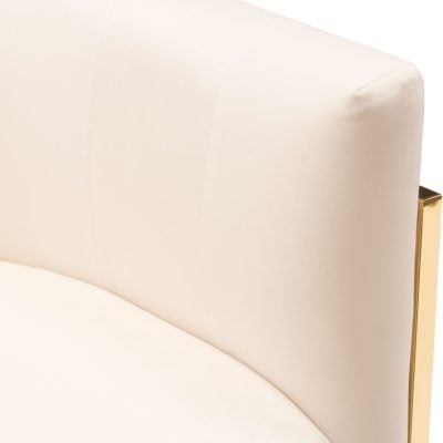 Pandora Cream Velvet & Gold Accent Chair