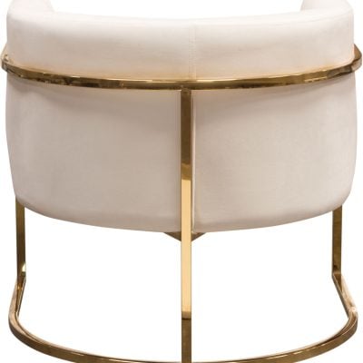 Pandora Cream Velvet & Gold Accent Chair