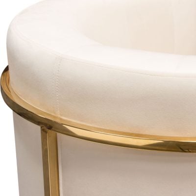 Pandora Cream Velvet & Gold Accent Chair