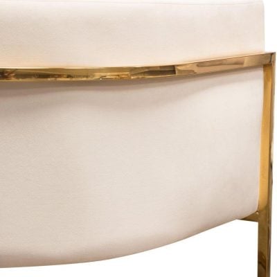 Pandora Cream Velvet & Gold Accent Chair