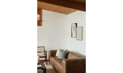 Castle Light Brown Top Grain Leather Sofa