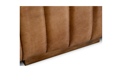 Castle Light Brown Top Grain Leather Sofa