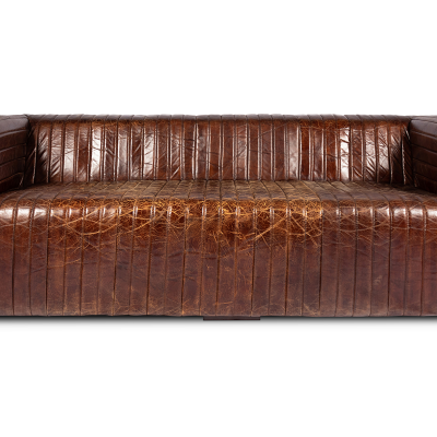 Castle Dark Brown Top Grain Leather Sofa