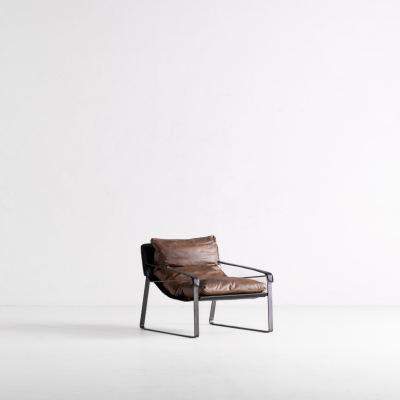 Bram Top Grain Leather Modern Chair