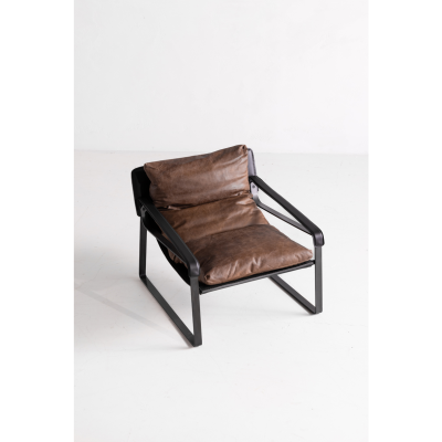 Bram Top Grain Leather Modern Chair