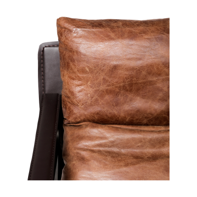 Bram Top Grain Leather Modern Chair