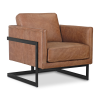 Luxley Cognac Top Grain Leather Chair