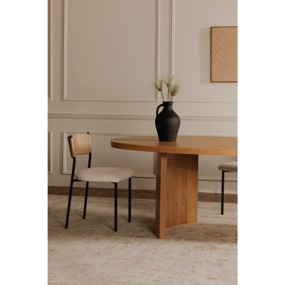 Louise Natural Oak Wood Dining Table