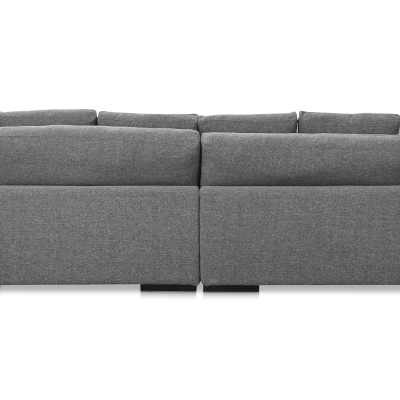 Plunge Gray Deep Plush Sectional Sofa