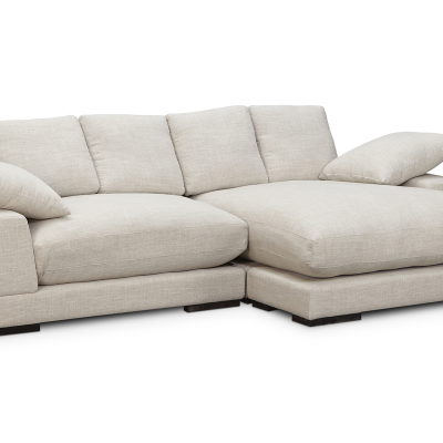 Plunge Sahara Beige Deep Plush Sectional Sofa