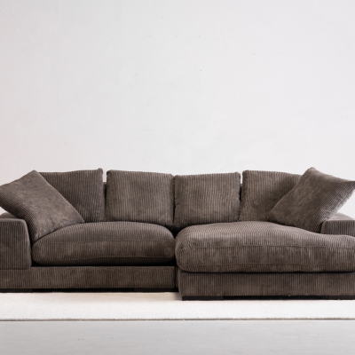 Plunge Dark Gray Deep Plush Sectional Sofa