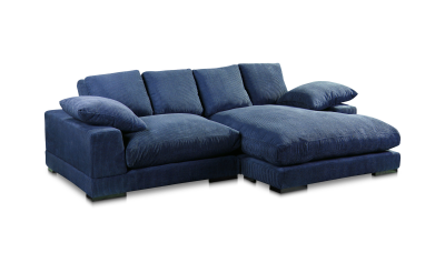 Plunge Blue Deep Plush Sectional Sofa