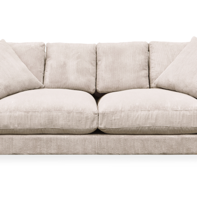 Plunge Beige Oversized Plush Sofa