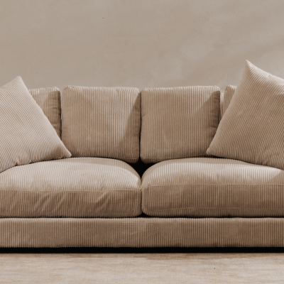 Plunge Beige Deep Plush Sofa