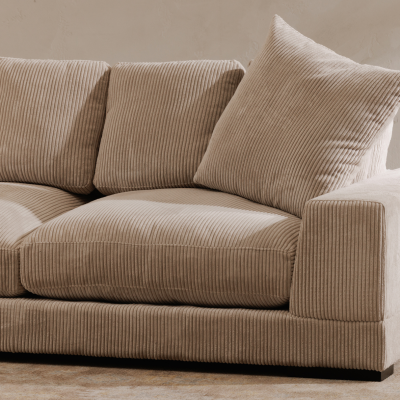 Plunge Beige Deep Plush Sofa