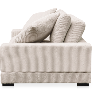 Plunge Beige Oversized Plush Sofa