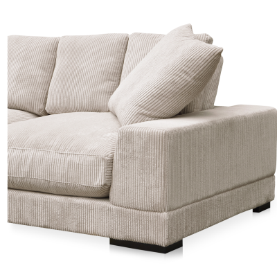 Plunge Beige Oversized Plush Sofa