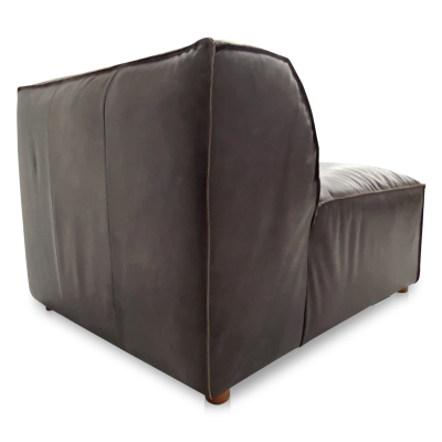 Form Dark Brown Top Grain Leather Modular Sectional Sofa