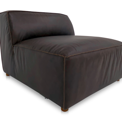 Form Dark Brown Top Grain Leather Modular Sectional Sofa