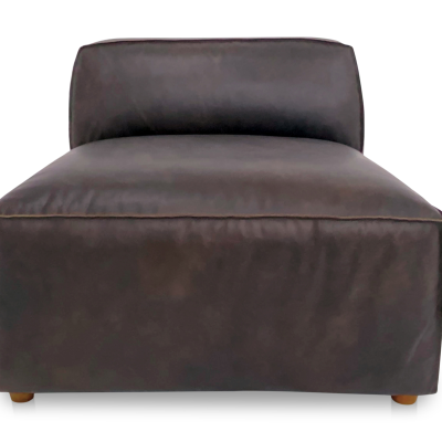 Form Dark Brown Top Grain Leather Modular Sectional Sofa