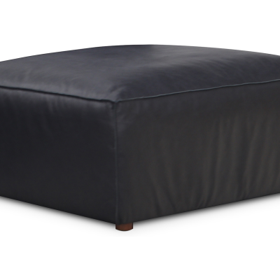Form Black Top Grain Leather Modular Sectional Sofa