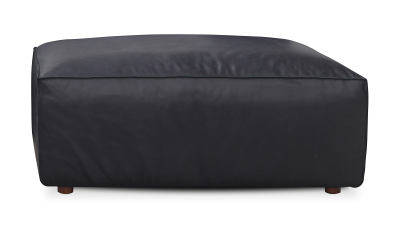 Form Black Top Grain Leather Modular Sectional Sofa