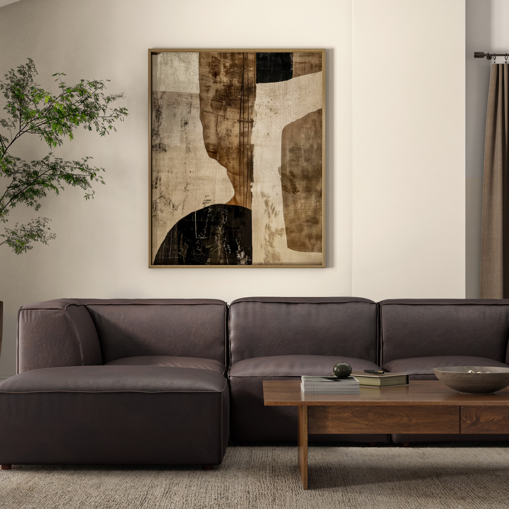 Form Dark Brown Top Grain Leather Modular Sectional Sofa