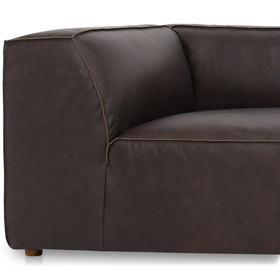 Form Dark Brown Top Grain Leather Modular Sectional Sofa