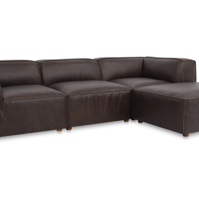 Form Dark Brown Top Grain Leather Modular Sectional Sofa